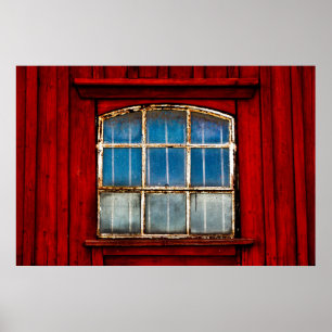 Póster Old Window in Sweden