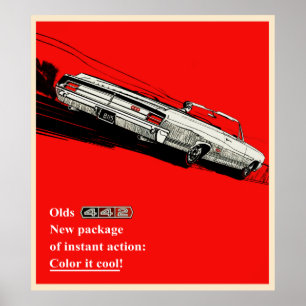 Póster Olds 442 vintage advertisement
