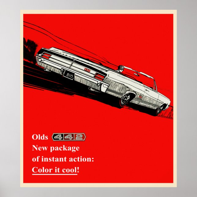 Póster Olds 442 vintage advertisement (Frente)