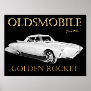 Póster Oldsmobile Rocket de oro