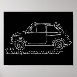 Póster Oldtimer Fiat Cinquecento Der PUCH 500