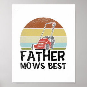 Póster Oleado de césped - Padre Mows Mejor