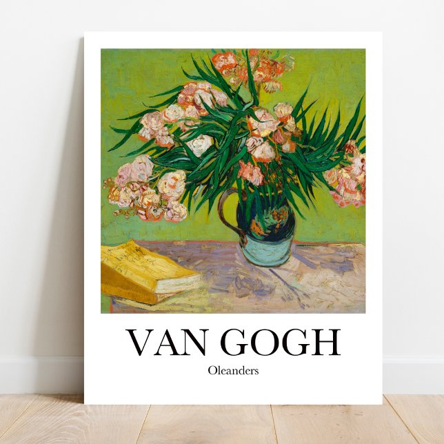 Póster Oleanders by Vincent Van Gogh (Van Gogh's Vibrant Blooms: Oleanders Poster. Brighten your space! Museum-quality)
