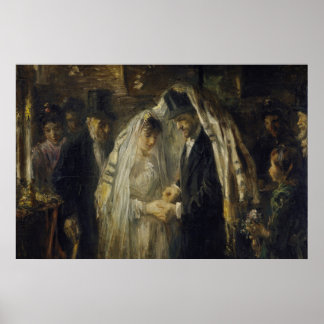 Póster Oleografía de Boda judío por Thomas Anobz Post