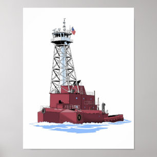 Póster Oleoide de remolino de los Grandes Lagos L. Moore