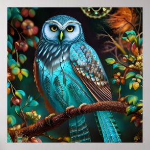 Póster Oleus turquesa