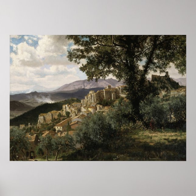 Póster Olevano (1856-57) Albert Bierstadt (Frente)