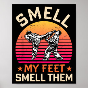 Póster Olía Mis Pies Los Olía Graciosamente Karate Gi Mar