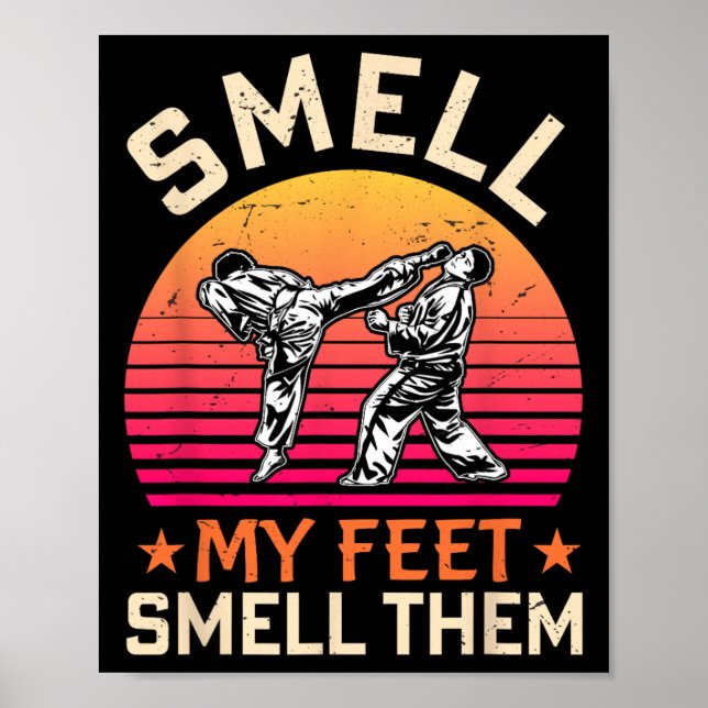 Póster Olía Mis Pies Los Olía Graciosamente Karate Gi Mar (Frente)