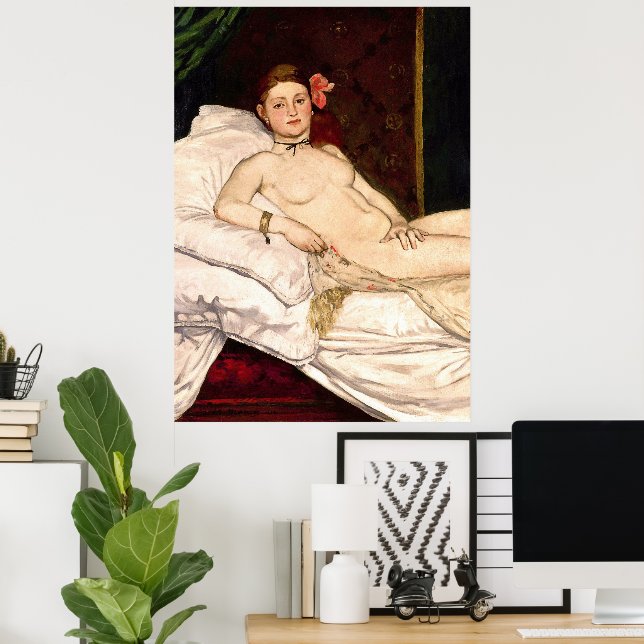 Póster Olimpia de Edouard Manet (Oficina en casa)
