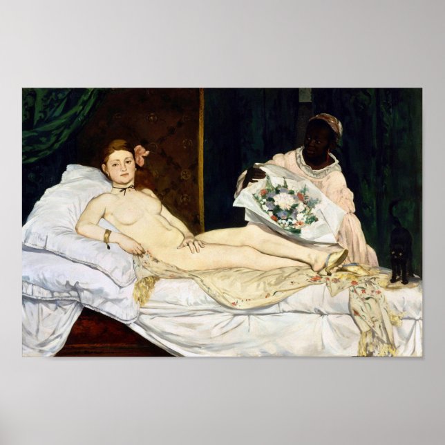 Póster Olimpia, Edouard Manet, 1863 (Frente)