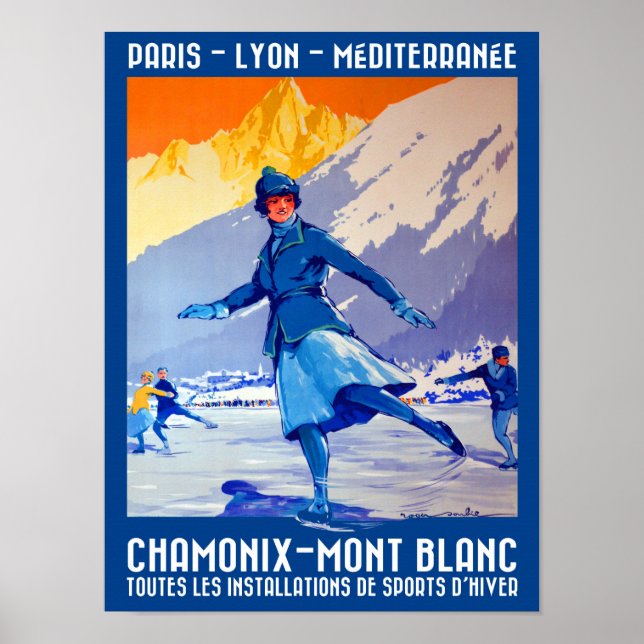 Póster Olimpiadas de Invierno de 1924 (Frente)