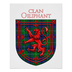 Póster Oliphant Tartan Scottish Plaid Lion Rampant