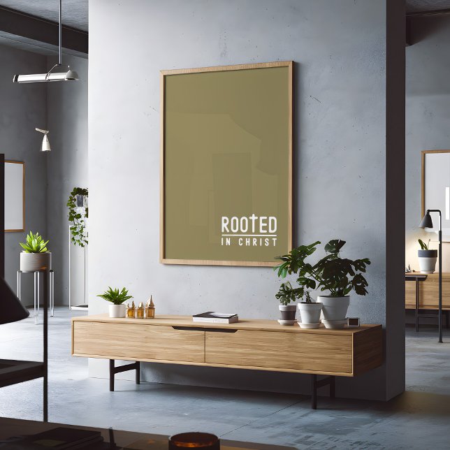 Póster Olive green Rooted Christian faith letter Poster (Subido por el creador)