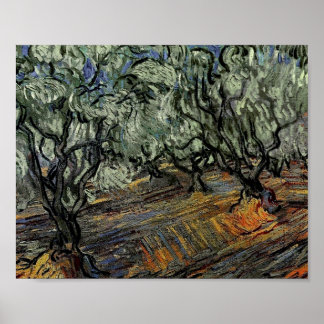 Póster Olive Grove, azul brillante Bella Artes Van Gogh