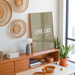 Póster Olive Love like Jesus Christian