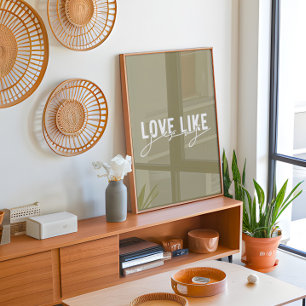 Póster Olive Love like Jesus Christian