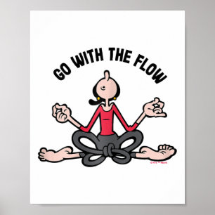 Póster Olive Oyl Yoga de Flujo para el Día de la Humanida