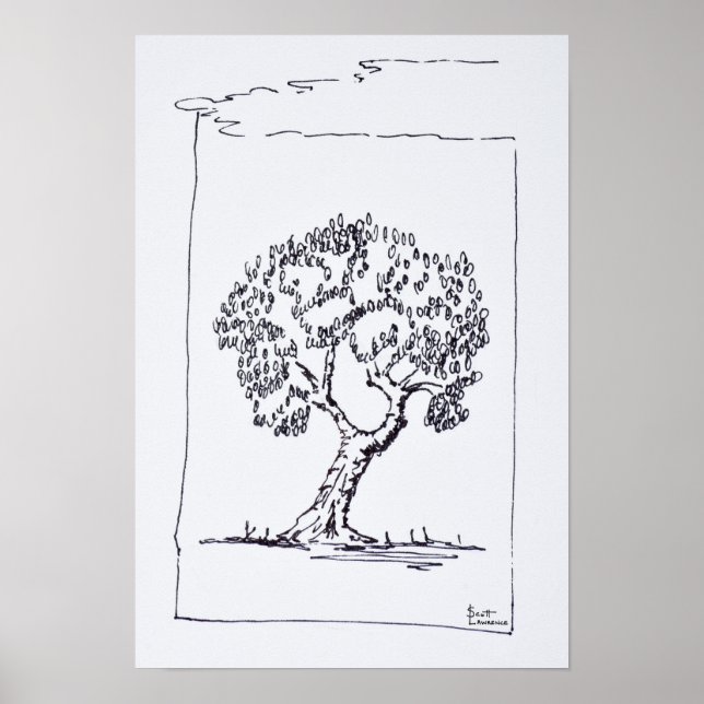 Póster Olive Tree | Sur de Francia (Frente)