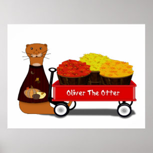 Póster Oliver El Otter Se Preparará Para El Otoño