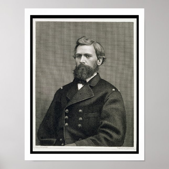 Póster Oliver Otis Howard (1830-1909), grabado por Robert (Frente)