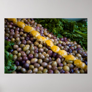 Póster Olives Displayed At Market