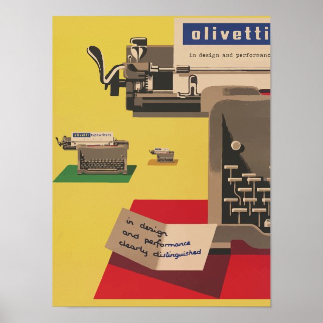 Póster Olivetti Vintage (Frente)