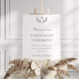 Póster Olivia Elegant Rótulo de la ceremonia Boda sin con