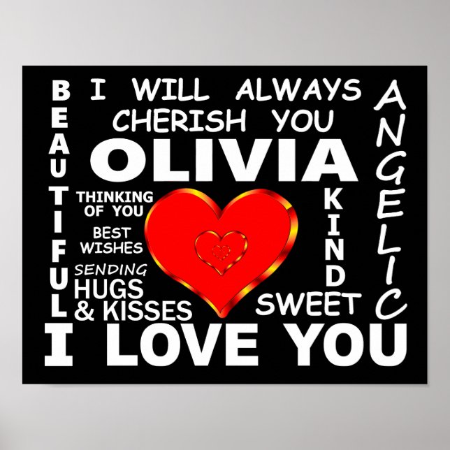 Póster Olivia I Love You (Frente)