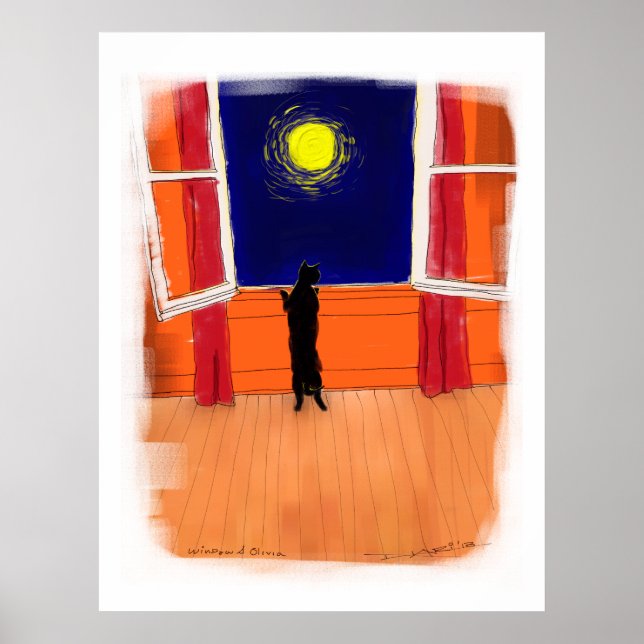 Póster Olivia y Ventana (Frente)