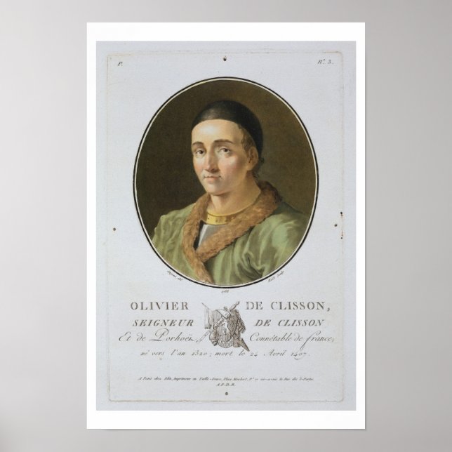 Póster Olivier de Clisson (1336-1407) from 'Portraits des (Frente)