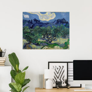 Póster Olivos con Alpilles por Vincent van Gogh