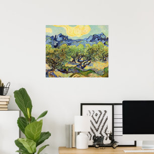 Póster Olivos con Alpilles por Vincent van Gogh