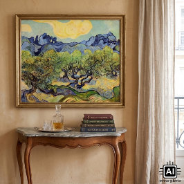 Póster Olivos con Alpilles por Vincent van Gogh