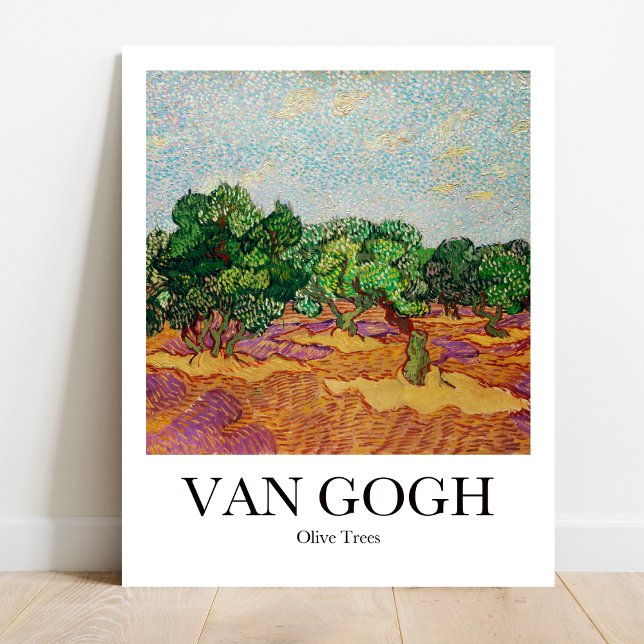 Póster Olivos de Vincent Van Gogh (Van Gogh's Sun-Kissed Olive Trees: Bold & Beautiful Poster! )