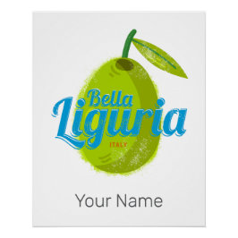 Póster Olor de vacaciones de cosecha antigua Liguria Retr