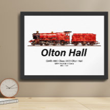 Olton Hall Tren de Vapor Vintage Locomotora Ingles