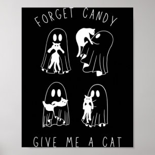 Póster Olvidar Caramelo Darle Gato Divertido Boo Fantasma
