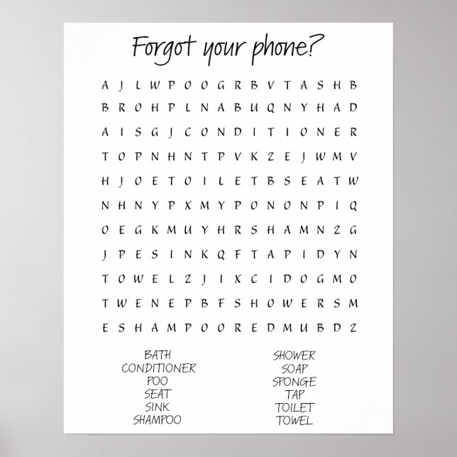 Póster ¿Olvidaste tu teléfono? (Frente)