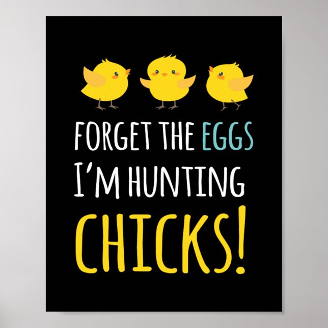 Póster Olvídate del conejo conejo de pascua de huevos (Frente)