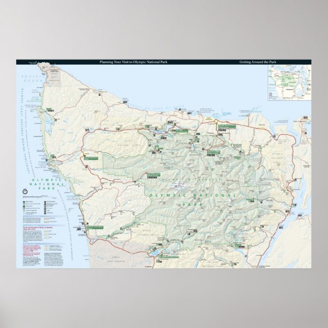 Póster Olympic National Park (Frente)
