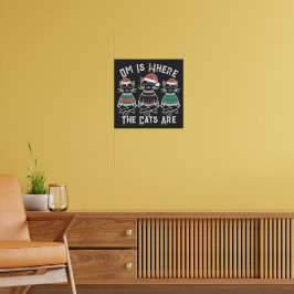 Póster Om es donde los gatos son festividades