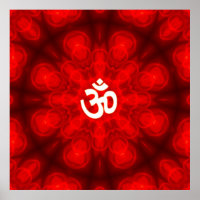 Om Espiritual Sobre El Fondo De Mandala