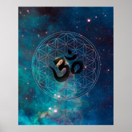 Póster Om & Flower of Life