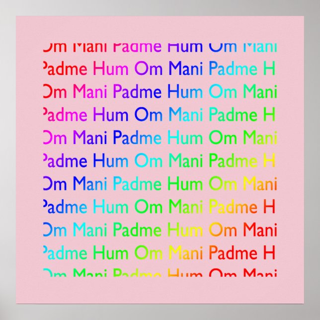 Póster Om Mani Padme Hum Print (Frente)