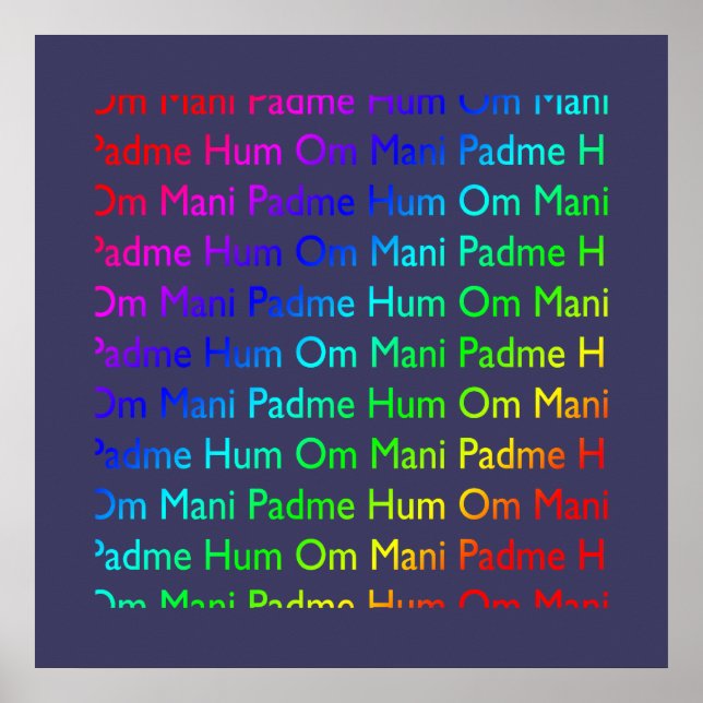Póster Om Mani Padme Hum Print (Frente)