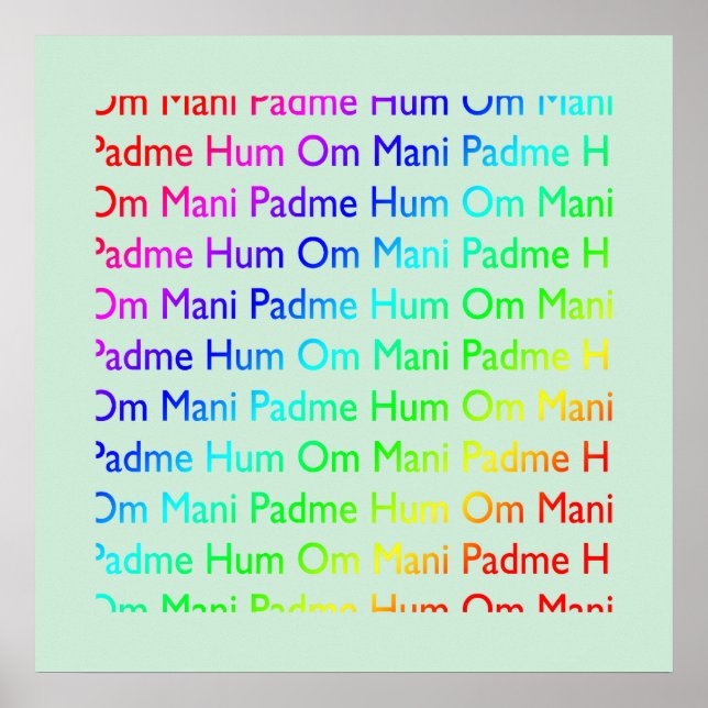 Póster Om Mani Padme Hum Print (Frente)