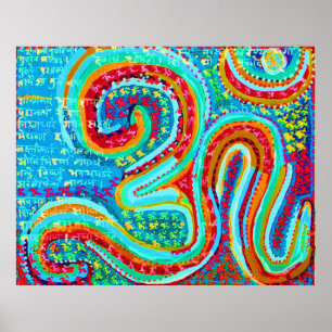 Póster OM MANTRA: 108 veces Om y otros mantras