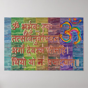 Póster OM Mantra Gayatri