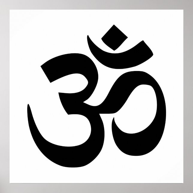 Póster Om Namah Shivaya Aum Shanti Aum Om Symbol ॐ Paz (Frente)